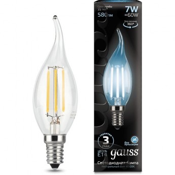 Лампа GAUSS LED BLACK FILAMENT CANDLE TAILED E14 7W 4100К Лампа GAUSS LED BLACK FILAMENT CANDLE TAILED E14 7W 4100К